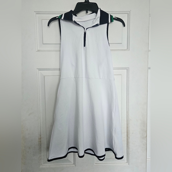 NWOT SHEIN White and Navy Polo Dress L - Picture 1 of 4